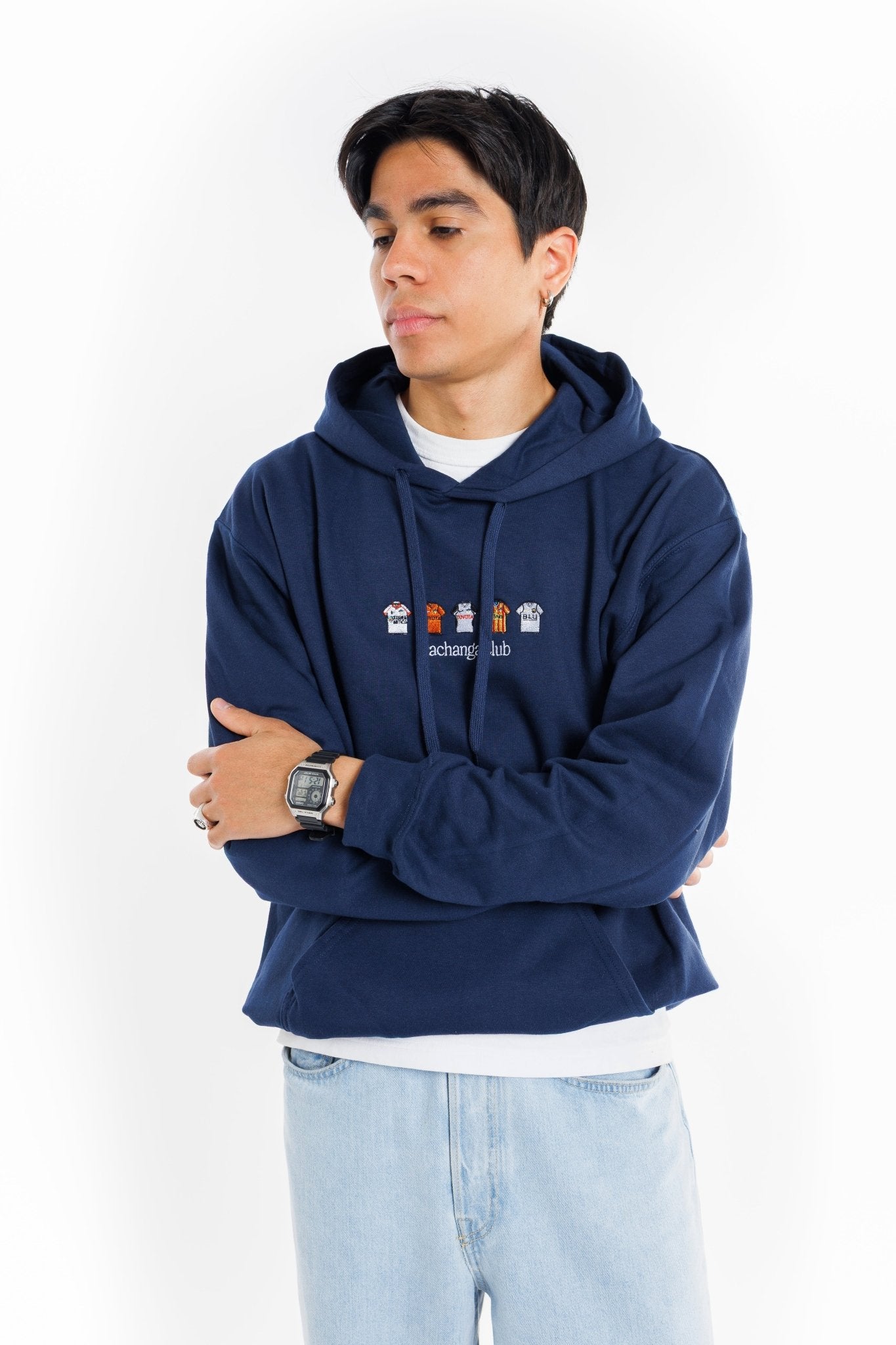 Sudadera Equipaciones Históricas Valencianistas - Azul Marino - Pachanga Club
