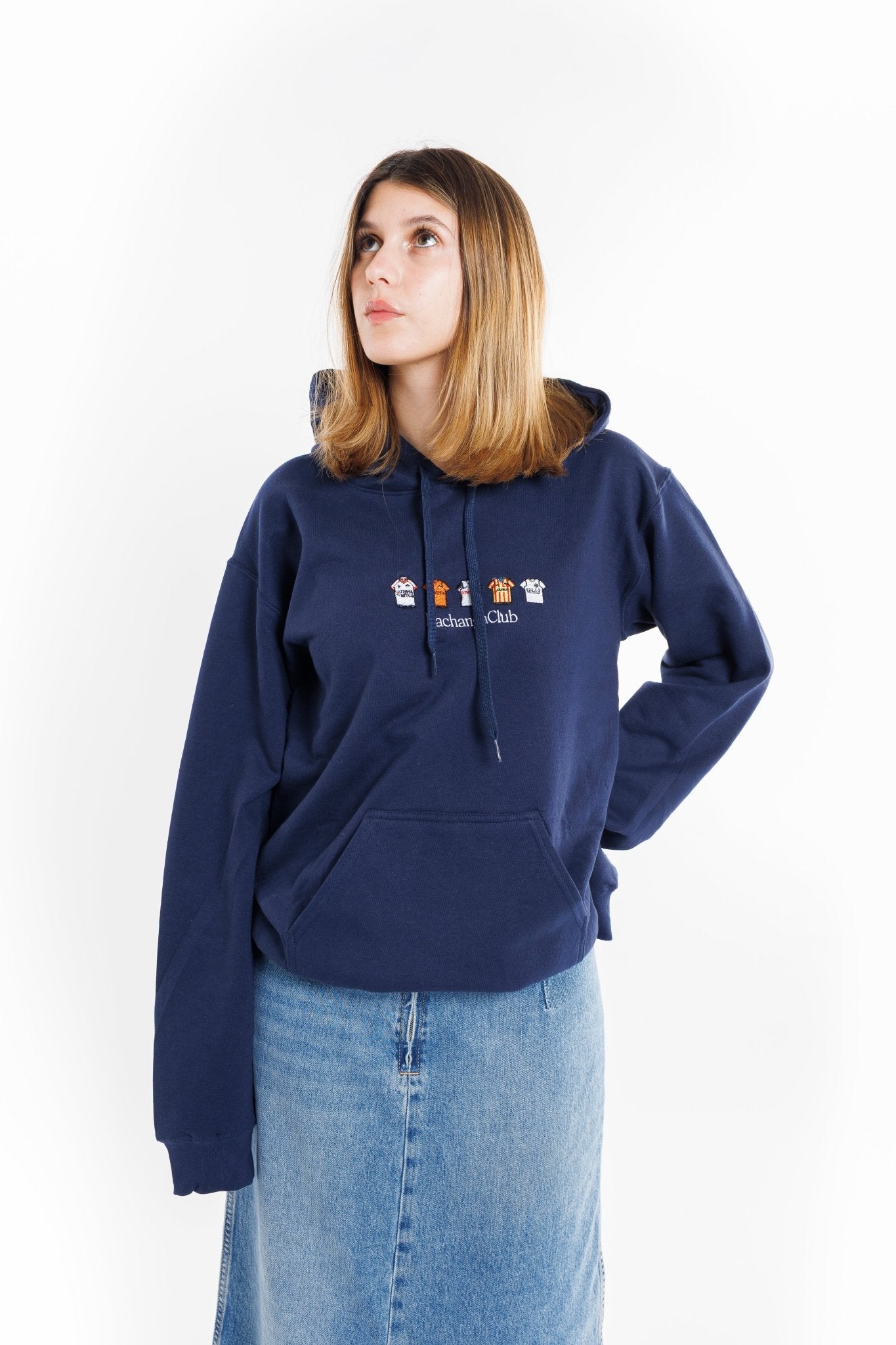 Sudadera Equipaciones Históricas Valencianistas - Azul Marino - Pachanga Club