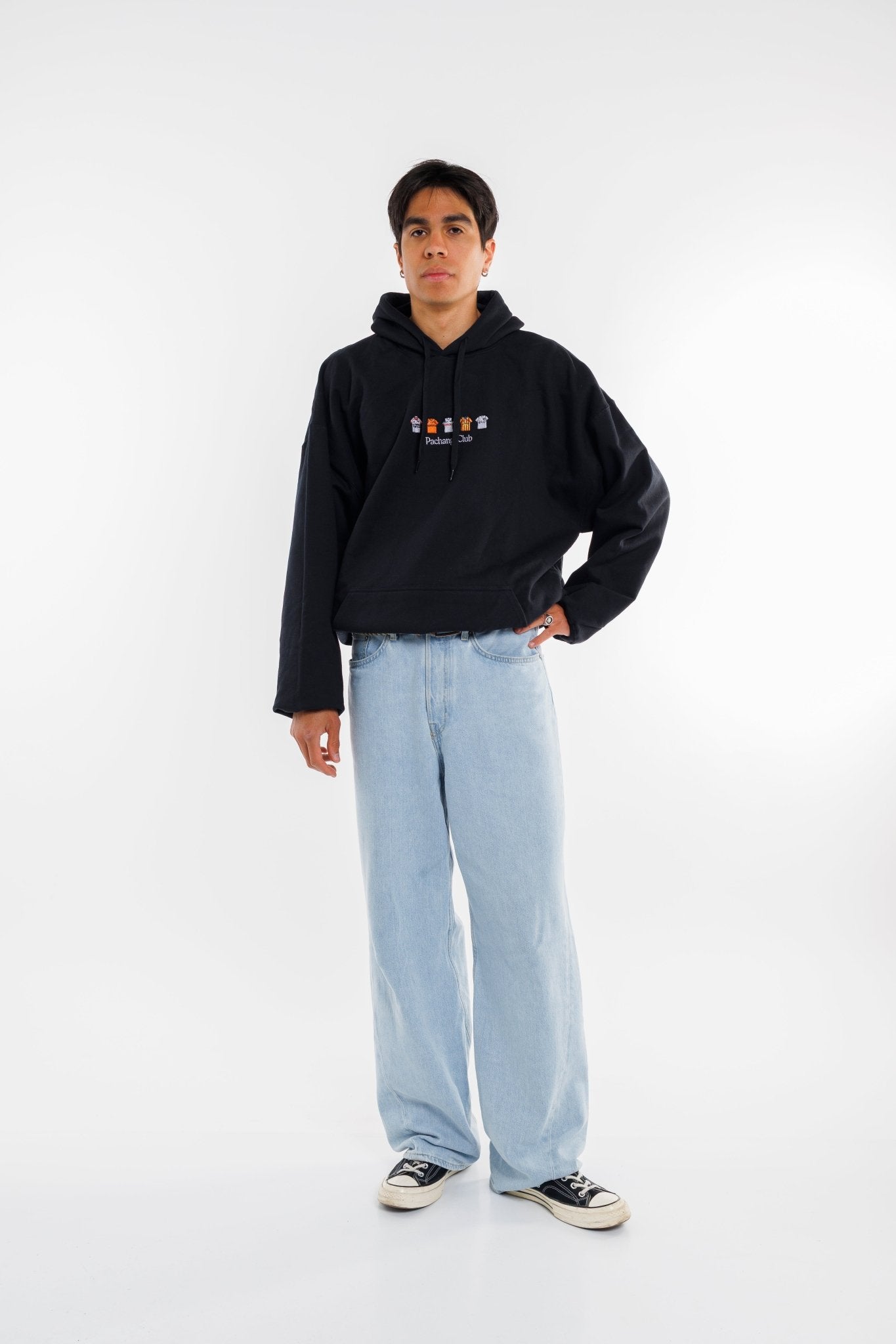 Sudadera Equipaciones Históricas Valencianistas - Negro - Pachanga Club