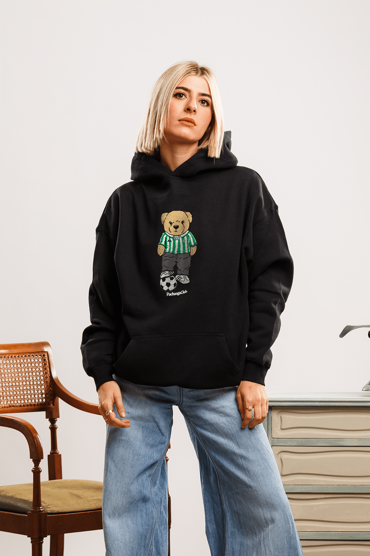 Sudadera "Pacho Bético" - Negro - Pachanga Club