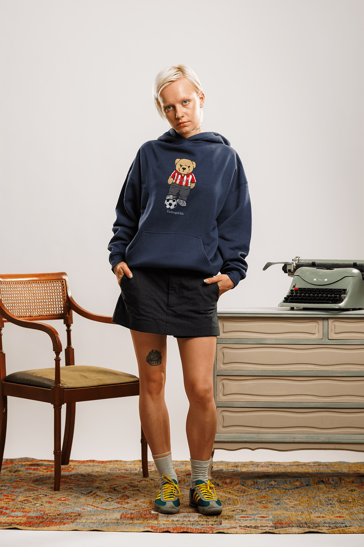 Sudadera "Pacho Colchonero" - Azul Marino - Pachanga Club