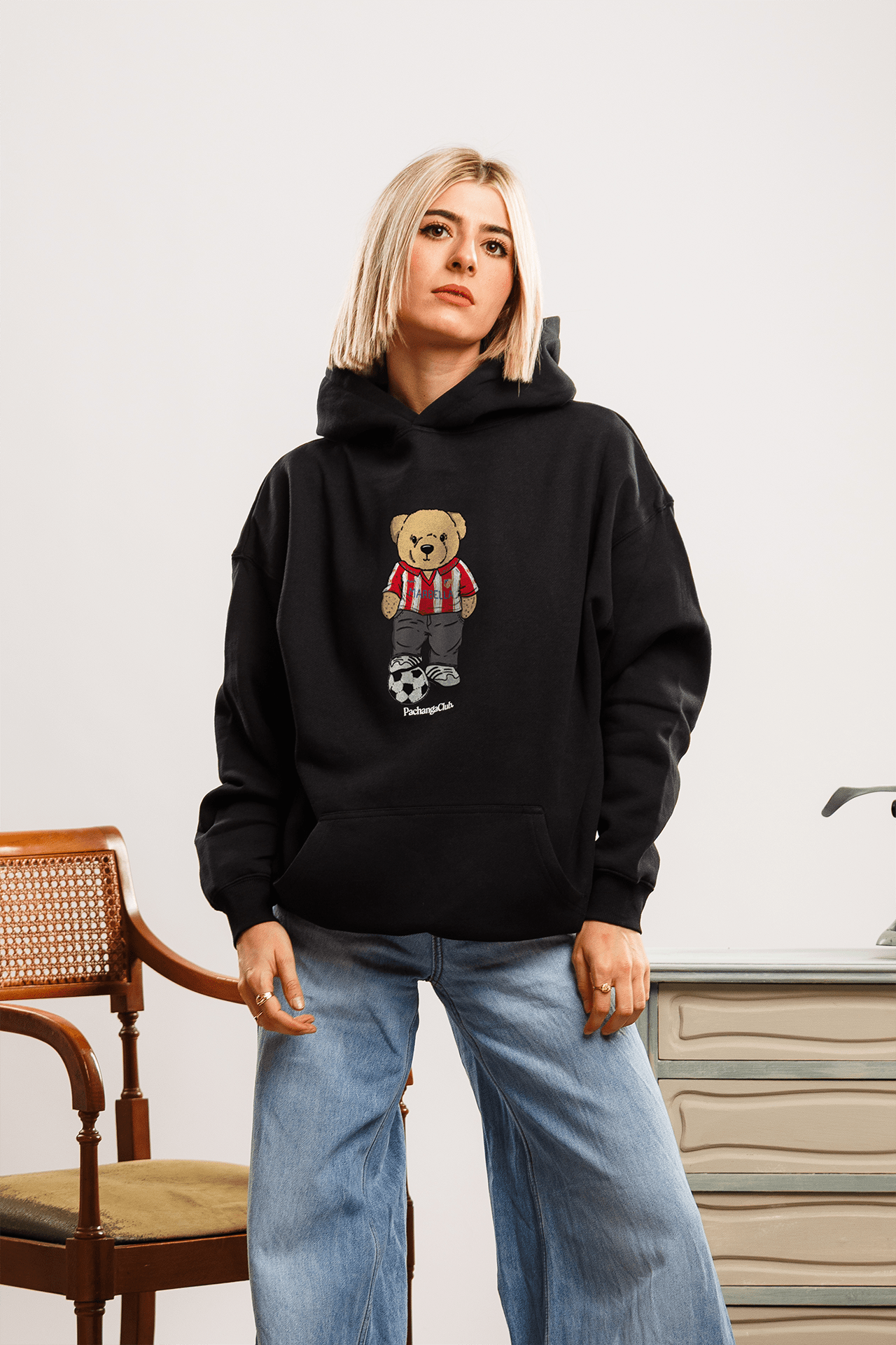 Sudadera "Pacho Colchonero" - Negro - Pachanga Club