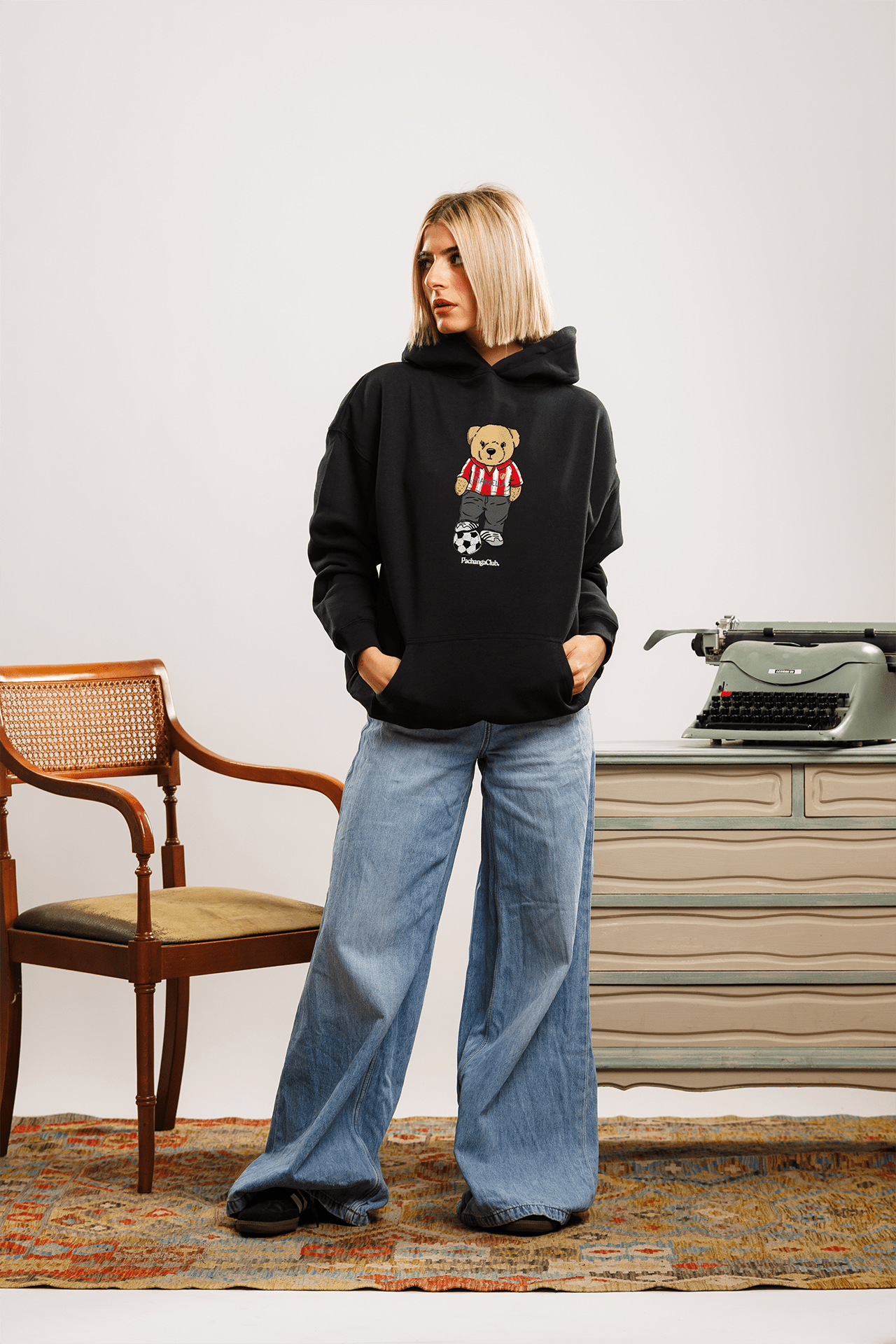 Sudadera "Pacho Colchonero" - Negro - Pachanga Club